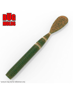 Fishing soft bait mold HyperWorm 5 inch model ID W99 from Bugmolds