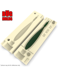 Fishing soft bait mold S-Shad 3,5 inch model ID W107 from Bugmolds 2