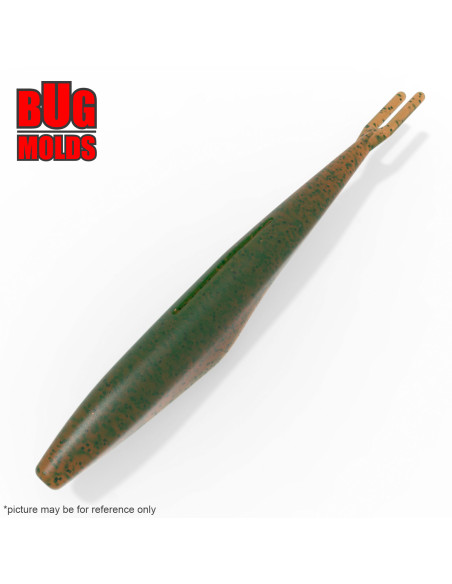 Fishing soft bait mold JerkMinnow 3,3 inch model ID W110 from Bugmolds