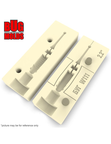 Fishing soft bait mold BabyShad 2,2 inch model ID W111 from Bugmolds