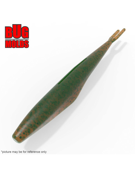 Fishing soft bait mold JerkMinnow 5 inch model ID W226 from Bugmolds
