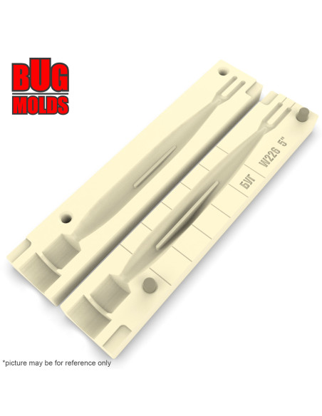 Fishing soft bait mold JerkMinnow 5 inch model ID W226 from Bugmolds