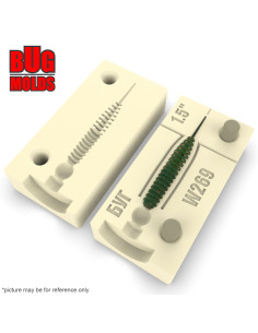 Fishing soft bait mold WormAirBait 1 inch model ID W274 from Bugmolds 2