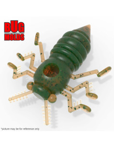 Fishing soft bait mold NoLookBug 1,6 inch model ID B177 from Bugmolds