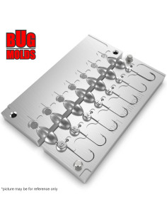 Aluminum CNC Mold Jig Head Ship head 1-3g 7-cav: 1-1,2-1,5-1,8-2-2,5-3g ID L449 2