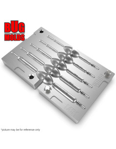 Aluminum CNC Mold Drop Shot Classic 1-7g 5-cav: 1-1,5-3-5-7g ID L451 2