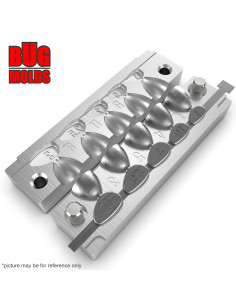 Aluminum CNC Mold Eccentric Joint Sinker Fish Head 1-3g 5-cav: 1-1,5-2-2,5-3g ID L453 2