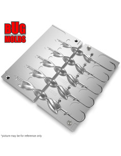 Aluminum CNC Mold Jig Head VerticHeads 10-28g 5-cav: 10-14-21-24-28 ID L559 2
