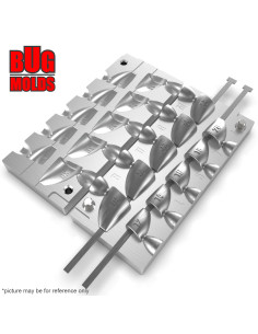 Aluminum CNC Mold Eccentric Joint Sinker Active Bullet 12-30g 10-cav: 12-14-16-18-20-22-24-26-28-30g ID L571 2