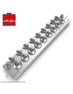 Aluminum CNC Mold InLine Sinker Ball Lead 6-10,5g 9-cav: 6-6,5-7,5-8-8,5-9-9,5-10-10,5g ID L574
