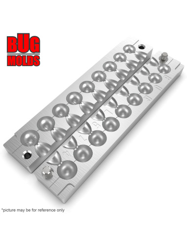 Aluminum CNC Mold InLine Sinker Ball Lead 6-10,5g 9-cav: 6-6,5-7,5-8-8,5-9-9,5-10-10,5g ID L574