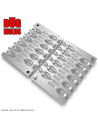 Aluminum CNC Mold Jig Rig Pear Punchball Shape 8-13g 12-cav: 8-8-8-10-10-10-12-12-12-13-13-13g ID L580