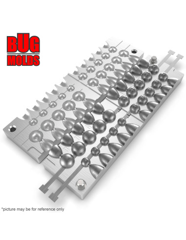 Aluminum CNC Mold Eccentric Joint Sinker Sport Ball 1,75-7g 20-cav: 1,75-1,75-1,75-1,75-1,75-3,5-3,5-3,5-3,5-3,5-5,25-5,25-5,25-