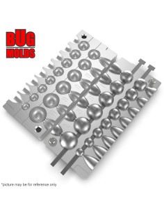 Aluminum CNC Mold Eccentric Joint Sinker Sport Ball 2-20g 14-cav: 2-3-4-5-6-7-8-9-10-12-14-16-18-20g ID L591 2