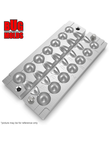 Aluminum CNC Mold Eccentric Joint Sinker Sport Ball 8-15g 7-cav: 8-9-10-11-12-13-15g ID L592