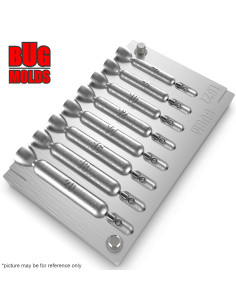 Aluminum CNC Mold Drop Shot Classic 6-20g 8-cav: 6-8-10-12-14-16-18-20g ID L627