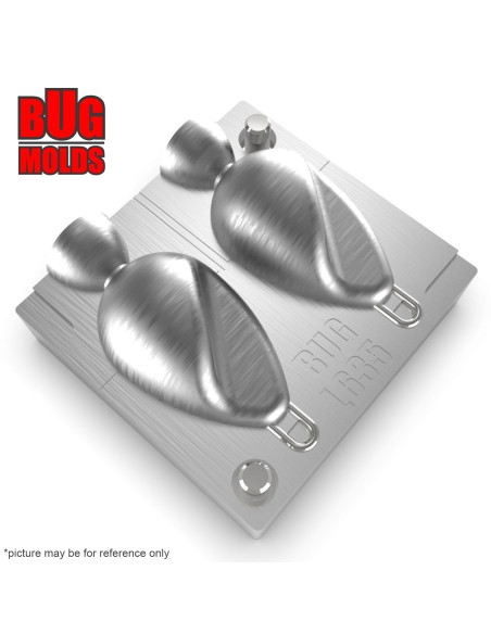 Aluminum CNC Mold Carp Sinker Spin Doctor 100g 2-cav: 100-100g ID L635