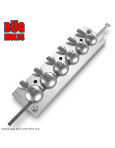 Aluminum CNC Mold Eccentric Joint Sinker Sport Ball 20-40g 6-cav: 20-24-28-32-36-40g ID L978