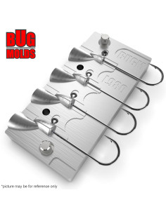 Aluminum CNC Mold Jig Head Jigpara Head 1,5-3g 4-cav: 1,5-2-2,5-3g ID L980