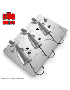 Aluminum CNC Mold Jig Head CrazySandEelExtraDeep 25-40g 3-cav: 25-30-40g ID L1017