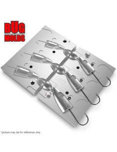 Aluminum CNC Mold Jig Head CrazySandEelExtraDeep 25-40g 3-cav: 25-30-40g ID L1017 2