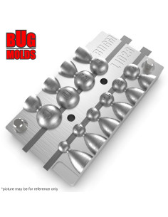 Aluminum CNC Mold Eccentric Joint Sinker Sport Ball 1-12g 10-cav: 1-2-2,5-3-4-6-8-10-12g ID L1028