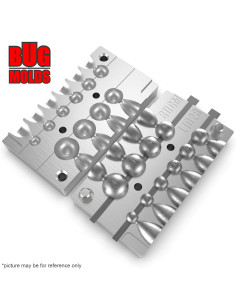 Aluminum CNC Mold Eccentric Joint Sinker Sport Ball 1-12g 10-cav: 1-2-2,5-3-4-6-8-10-12g ID L1028 2