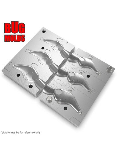 Aluminum CNC Mold Pilker Deracoup Tail Spinner 14,2-28,3g 3-cav: 14,2-21,2-28,3g ID L1038