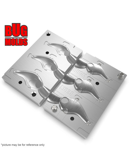 Aluminum CNC Mold Pilker Deracoup Tail Spinner 14,2-28,3g 3-cav: 14,2-21,2-28,3g ID L1038