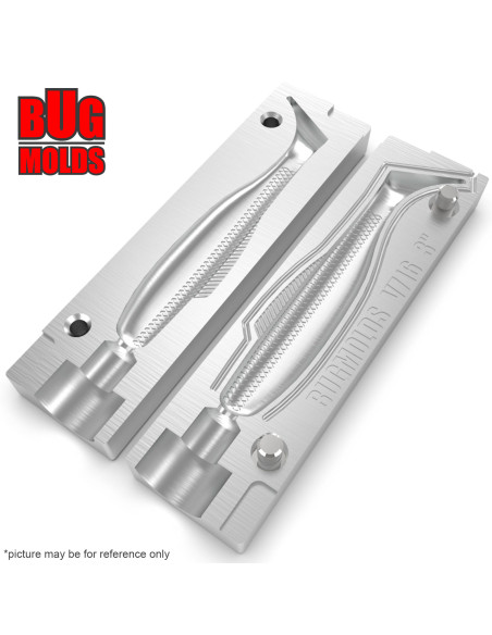 Fishing soft bait mold DiezelMinnowz 3 inch model ID V716 from Bugmolds