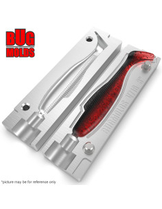 Fishing soft bait mold DiezelMinnowz 4 inch model ID V717 from Bugmolds 2