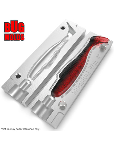 Fishing soft bait mold DiezelMinnowz 4 inch model ID V717 from Bugmolds