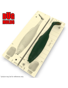 Fishing soft bait mold PolishBleakShad 7,1 inch model ID V1110 from Bugmolds 2