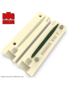 Fishing soft bait mold SaltyCoreStick 3 inch model ID W133 from Bugmolds 2