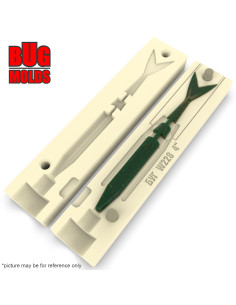 Fishing soft bait mold SuperFlukeTail 4 inch model ID W310 from Bugmolds 2