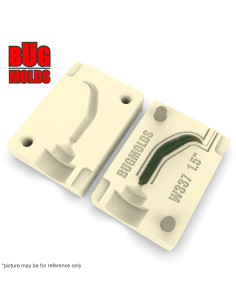 Fishing soft bait mold PinchedCrawler 1,5 inch model ID W337 from Bugmolds 2