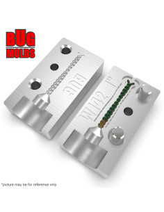Fishing soft bait mold BloodWorm 1,1 inch model ID W348 from Bugmolds 2