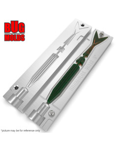 Fishing soft bait mold SuperFlukeTail 7 inch model ID W374 from Bugmolds 2