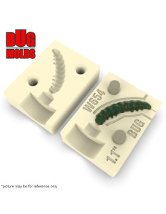 Fishing soft bait mold HWorm 1,1 inch model ID W654 from Bugmolds 2
