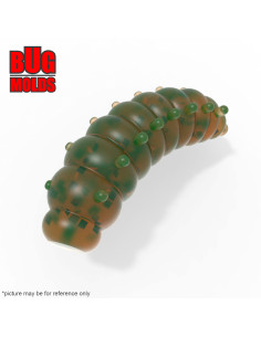 Fishing soft bait mold Mokhnatka 1,6 inch model ID W664 from Bugmolds