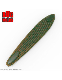 Fishing soft bait mold Leech 3 inch model ID W704 from Bugmolds