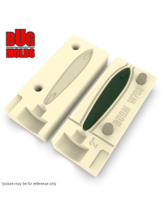 Fishing soft bait mold Leech 3 inch model ID W704 from Bugmolds 2