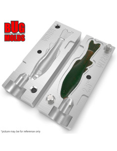 Fishing soft bait mold FatheadMinnows 3 inch model ID W731 from Bugmolds 2