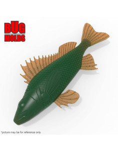 Fishing soft bait mold RuffFish 8 inch model ID W733 from Bugmolds