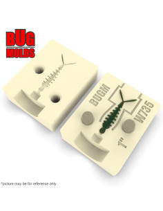 Fishing soft bait mold HanHanTrailer 1 inch model ID W735 from Bugmolds 2