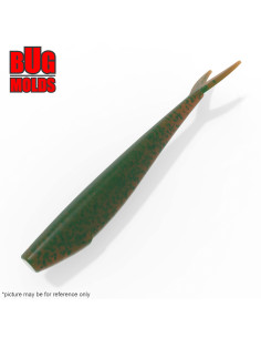 Fishing soft bait mold Minnow 2,5 inch model ID W743 from Bugmolds