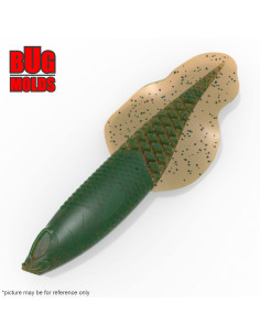 Fishing soft bait mold FlacidShad 5 inch model ID W768 from Bugmolds