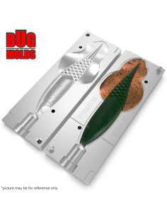 Fishing soft bait mold FlacidShad 5 inch model ID W768 from Bugmolds 2