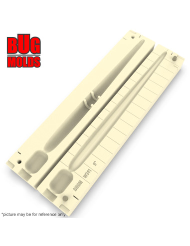 Fishing soft bait mold SlugGo 7 inch model ID W810 from Bugmolds