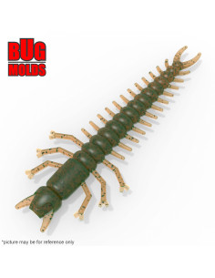 Fishing soft bait mold Hellgrammite 1 inch model ID W847 from Bugmolds